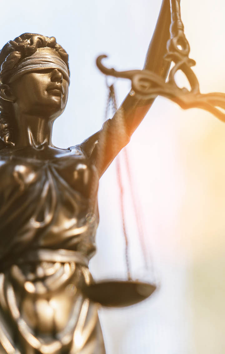 The Statue of Justice - lady justice or Iustitia / Justitia the Roman goddess of Justice