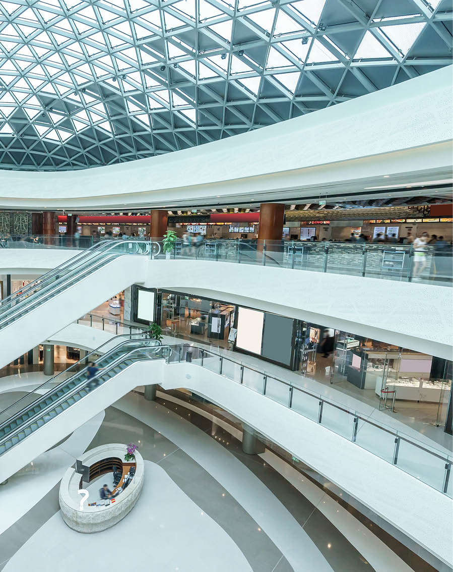 interior of modern shopping mall