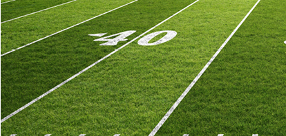 American football field and grass
