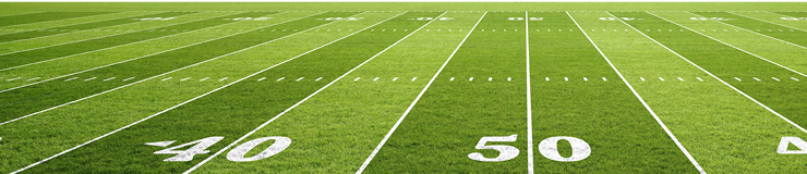 American football field and grass