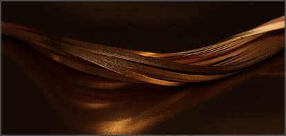 Abstract shine glow backgound. Gold (bronze) glitter wave on brown.