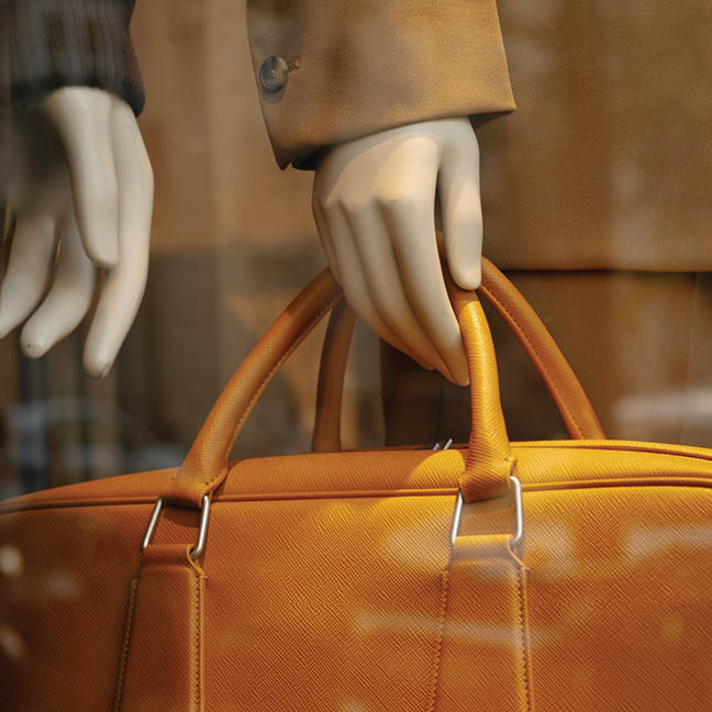 Luxury leather bag symbolizes chic city fashion with elegant design and premium quality