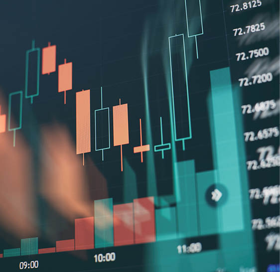 Analysis business accounting on info sheets. Businessman hand working on analyzing investment charts for Gold market, Forex market and Trading market .