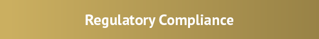Regulatory Compliance 